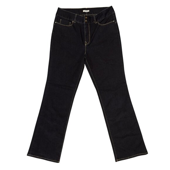 NWT Boston Proper Plus Size Straight Leg Jeans Womens 16 33 Dark Wash Pockets - Picture 2 of 8